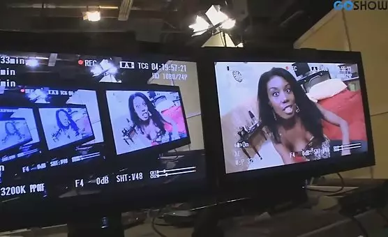 Ebony Teasing Hard Cock with Passionate Mouth Play